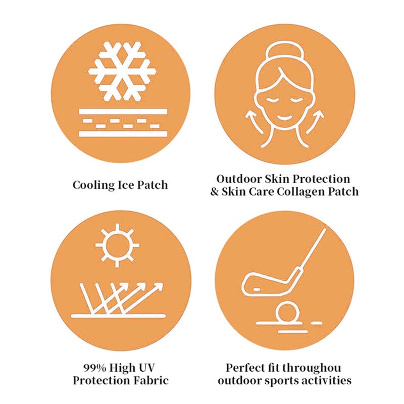 DLZZRS 5 Pairs UV Protective Face Patch, Sunscreen Face Patch for Eye Golf Sunscreen Patches Moisturizing Sunl Protection Stickers for Summer Outdoor, Outdoor Sports Golf Accessories - Image 3